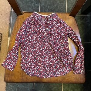 OSHKOSH B’gosh Floral Long Sleeve Girls 4T White Buttons